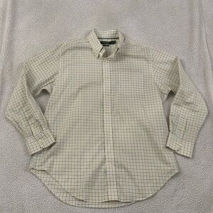 Lauren Ralph Lauren Classic Fit Non Iron Button Down Shirt 16 1/2 34/35 Check